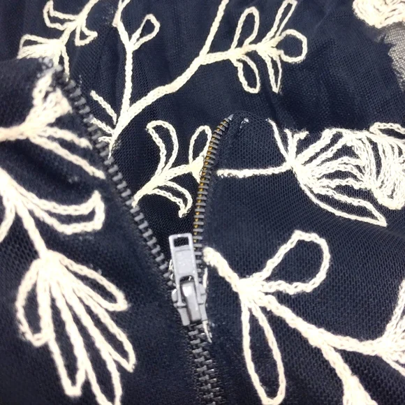 Melonie T Embroidered Floral Cold-Shoulder Sheer Mini Dress - Picture 14 of 16